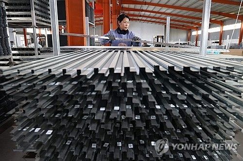 중국의 한 철강제품 공장