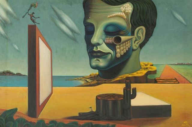 김영환, 자화상 풍경, 1962, 캔버스에 유화 물감, 66×100cm[국립현대미술관 제공. 재판매 및 DB 금지]