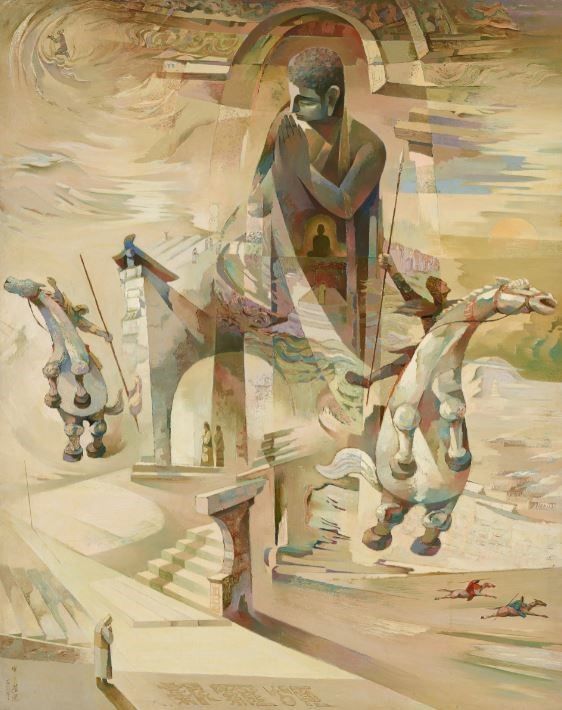 신영헌,신라송, 1968, 캔버스에 유화 물감, 161.7×129.5cm[국립현대미술관 제공. 재판매 및 DB 금지]