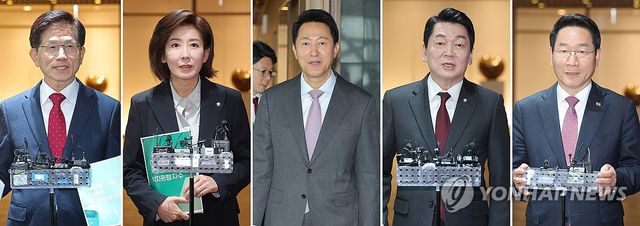 오세훈 시장 만난 국민의힘 대선 경선 후보들