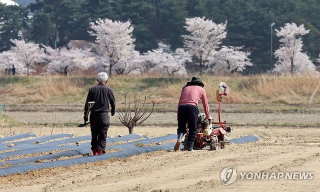 농사 준비로 바쁜 들녘