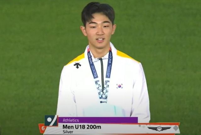전채민, U18 아시아육상선수권 남자 200ｍ 은메달