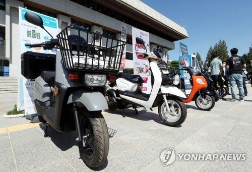 전기 이륜차. [연합뉴스 자료사진]