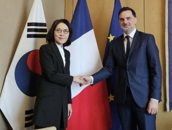 강인선 외교부 2차관, 로랑 생 마르탕 프랑스 외교부 대외무역 담당 특임장관 면담