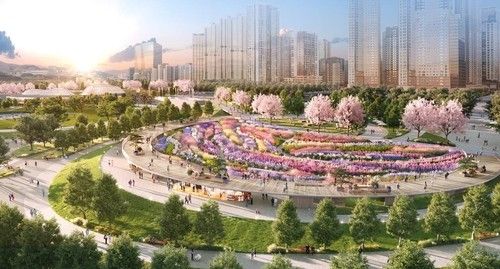 화성시 동부권 공공정원화 설계 당선작의 동탄 '여울공원' 리뉴얼 조감도