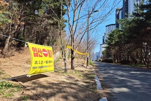 포항시 입산통제 현수막