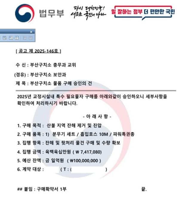 `조작된 공문서