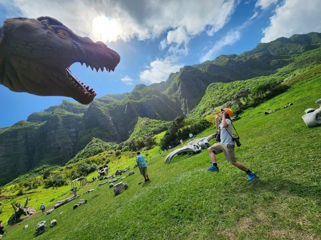 공룡을 만난 듯 재미있는 사진을 연출할 수 있는 쿠알로아 랜치 [사진/성연재 기자] 