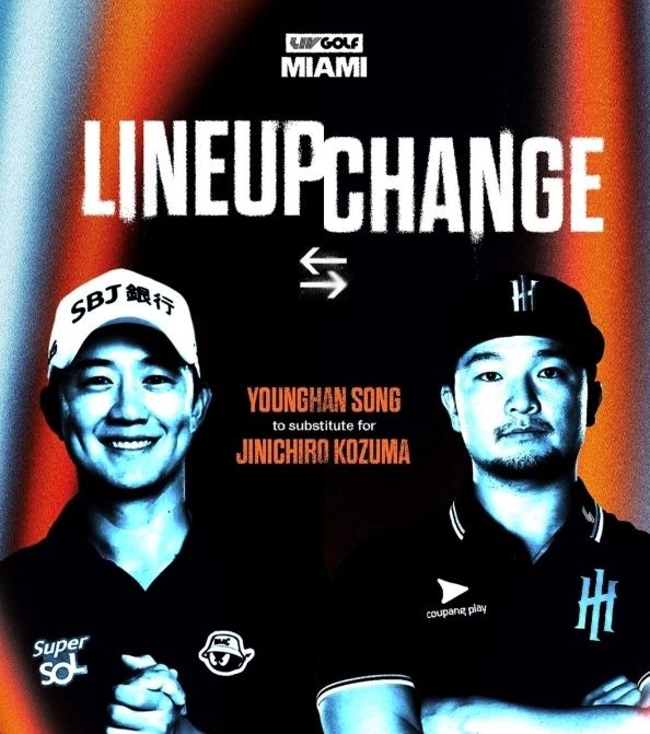 송영한의 LIV 골프 대회 출전을 알린 아이언헤즈 소셜 미디어 게시물.