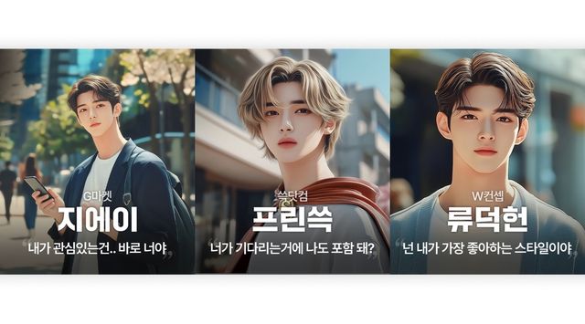 신세계그룹이 '랜더스 쇼핑페스타' 개최를 앞두고 선보인 인공지능(AI)모델. (왼쪽부터) G마켓 모델 '지에이', SSG닷컴 모델 '프린쓱', W컨셉 모델 '류덕헌'. [SSG닷컴 제공. 재판매 및 DB 금지]