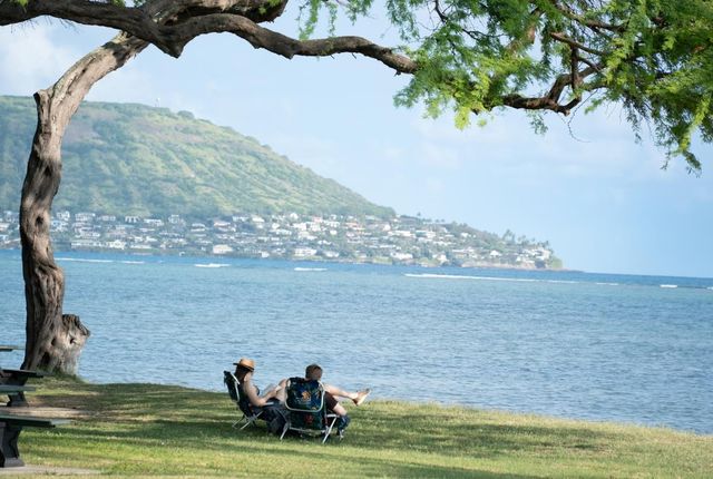 카와이쿠이 해변공원에서 망중한을 즐기는 여행객들 [사진/성연재 기자] 