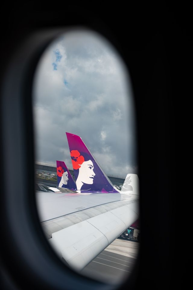 호놀룰루 공항의 하와이안항공 여객기 [사진/성연재 기자]