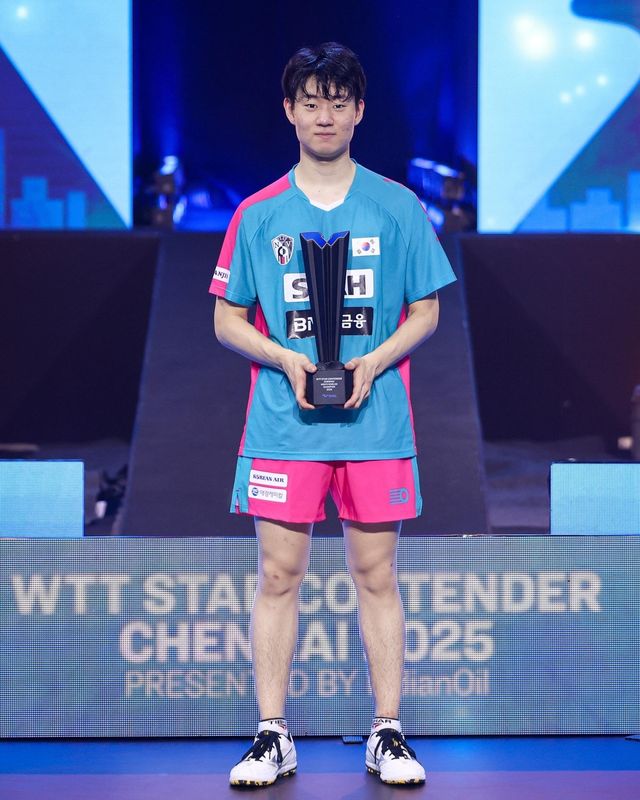 WTT 첸나이 대회 남자단식 우승자 오준성