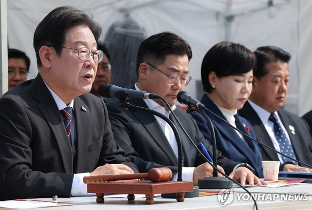 발언하는 이재명 대표