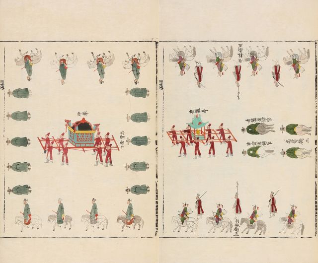 '종묘영녕전증수도감의궤' 반차도에 그려진 가마 