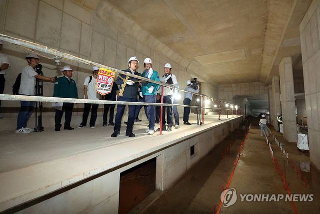 '공정률 77%' 광주 도시철도 2호선 공사 현장