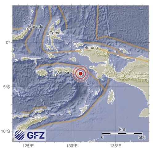 인도네시아 세람섬 규모 5.5 지진