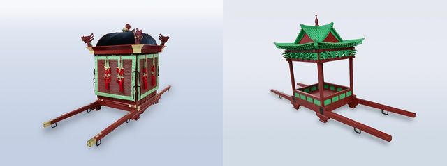 신여(왼쪽)와 향용정