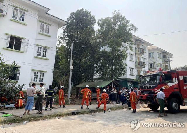 네피도 지진 피해 지역