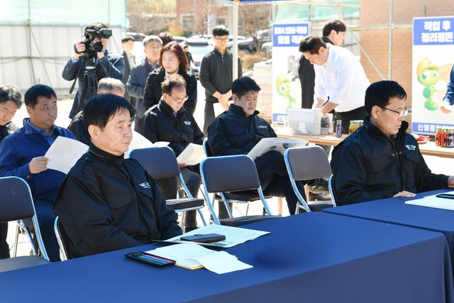 최문순 화천군수, 간동 정수장 증설공사 현장 방문