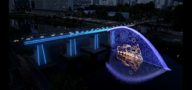 경춘철교 교량분수 조감도