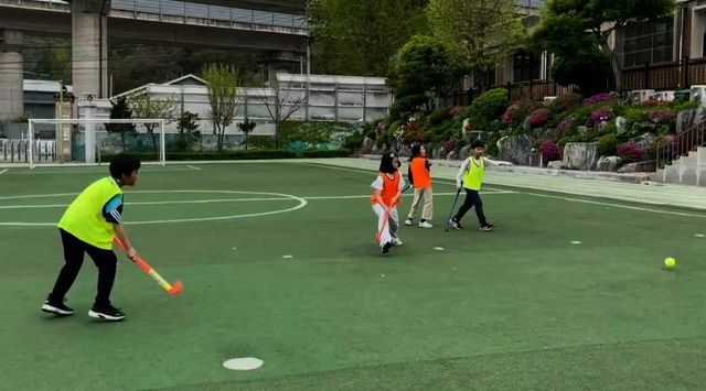 하키 수업 모습