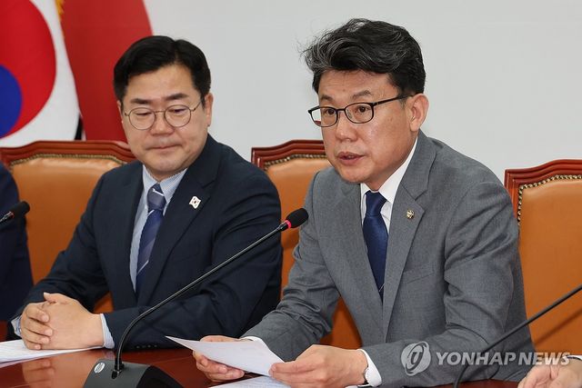 발언하는 진성준 정책위의장