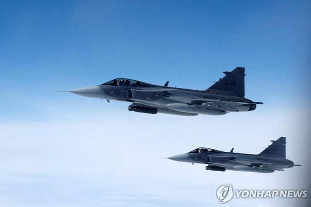 스웨덴 공군의 JAS 39 그리펜 전투기