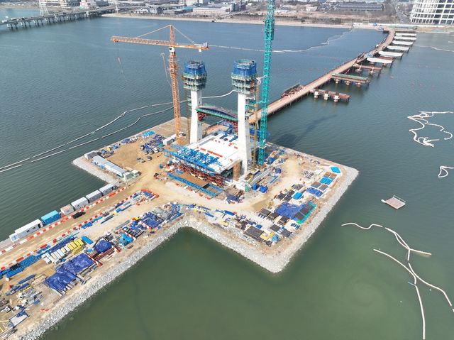 송산그린시티와 시화MTV 연결도로 공사 현장