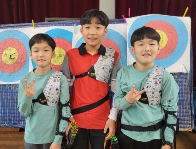 광주 삼형제 양궁선수들 