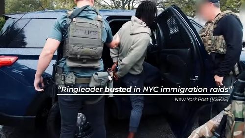 크리스티 놈 장관이 등장한 미국의 불법이민 단속 광고