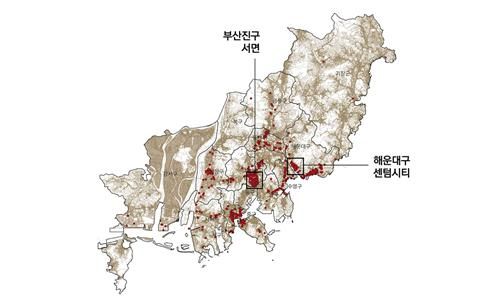 부산시 공개공지 분포 현황 (2024년 1월 기준)