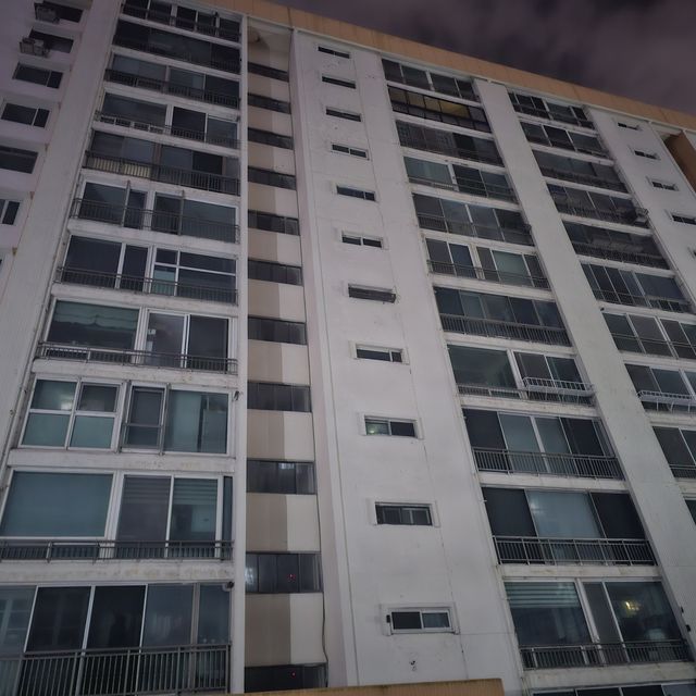 정전된 삼익비치 아파트