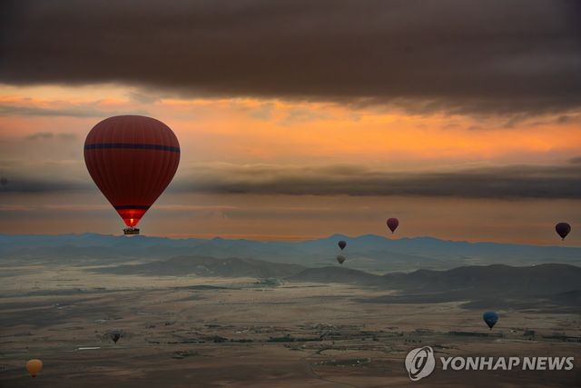 마라케시 인근 열기구 [사진/성연재 기자]