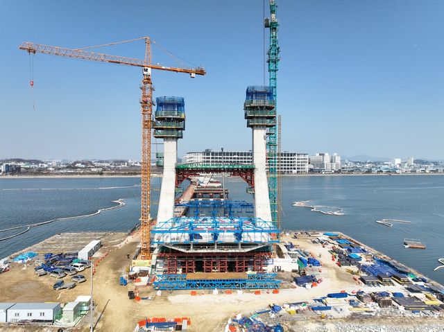 송산그린시티와 시화MTV 연결도로 공사 현장