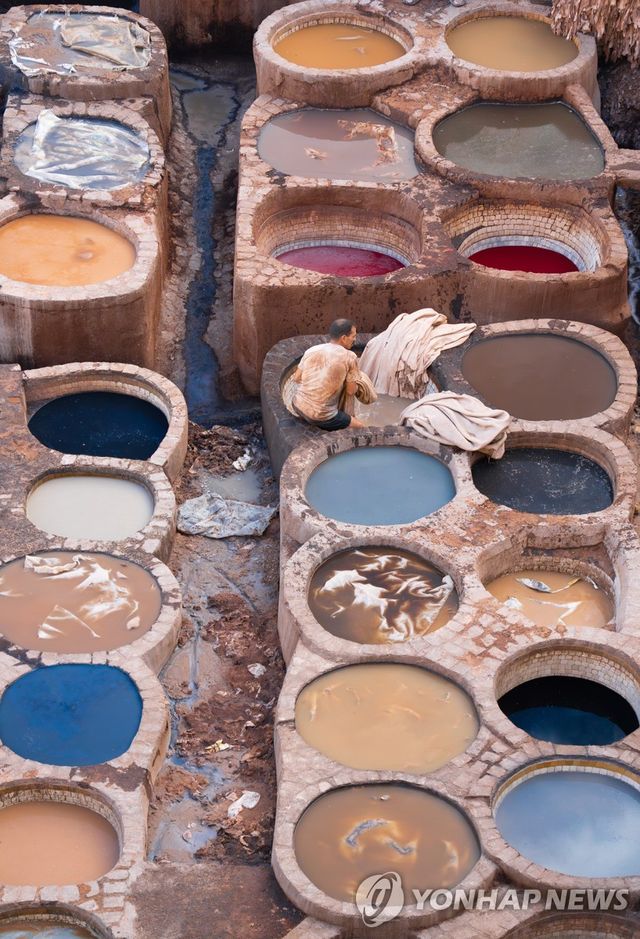 모로코 페즈의 가죽공장 테너리 [사진/성연재 기자]