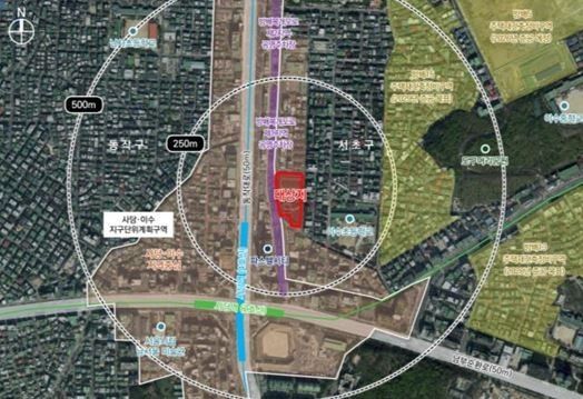 사당역세권 위치도