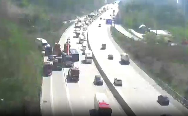 민락IC 트레일러 전도 사고