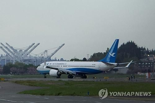 관세 전쟁 탓에 지난 19일 미국으로 돌아온 보잉 항공기