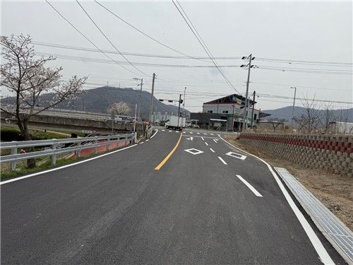 새롭게 정비한 신천 제방도로