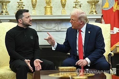 젤렌스키 우크라 대통령과 트럼프 미 대통령