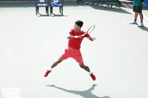 정현의 24일 2회전 경기 모습. 