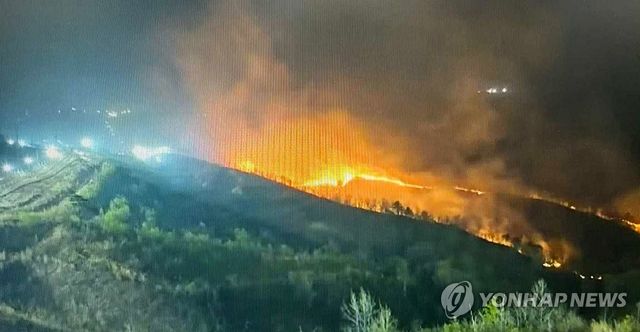 강원 고성 비무장지대서 산불