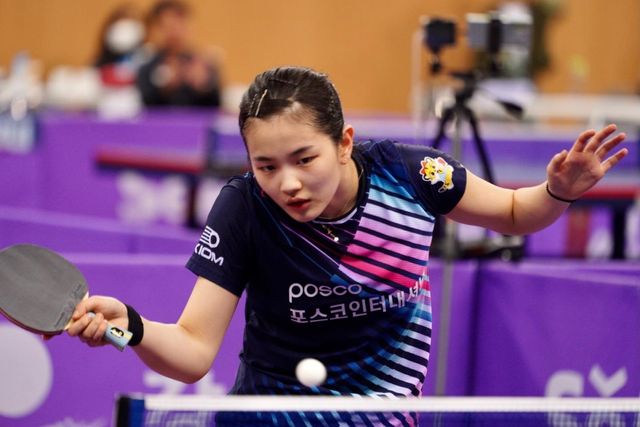 포스코인터내셔널 에이스 김나영의 경기 장면