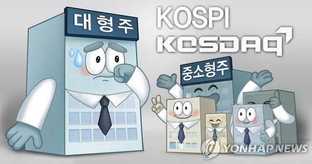 증시 대형주 보다 중소형주 강세 (PG)