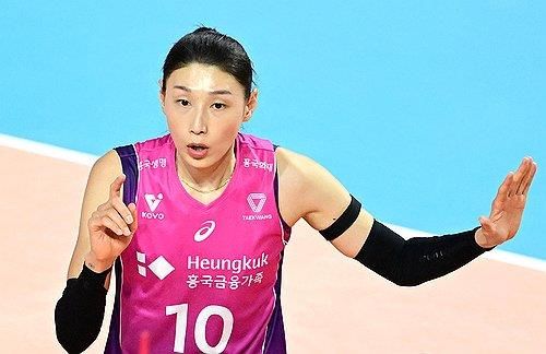 흥국생명 선수 시절의 김연경