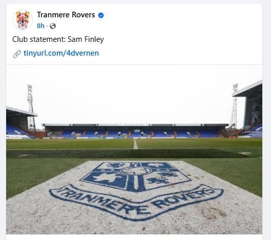 핀리의 징계 소식을 전한 트랜미어 로버스.