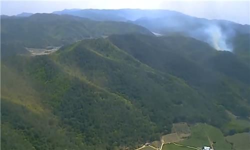 청송 산불 현장