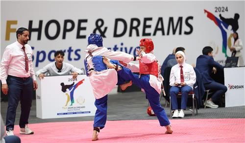 2024년 호프 앤드 드림스 페스티벌에서 열린 태권도 경기 모습.