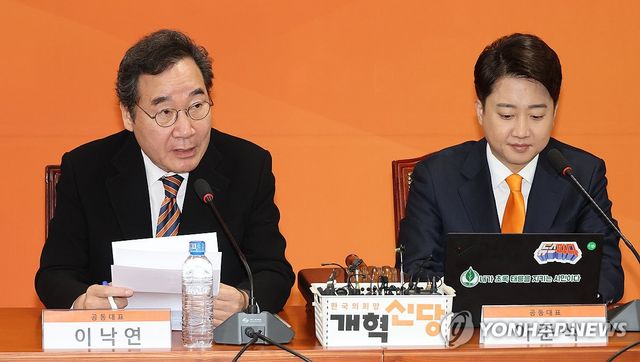 발언하는 이낙연 공동대표